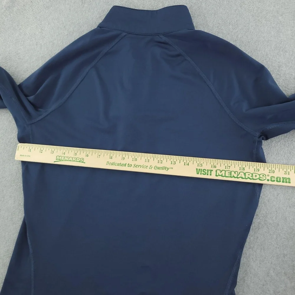 Nike Pro Combat Therma-FIT Pullover Womens XL Blue 1/4 Zip Long Sleeve Athletic